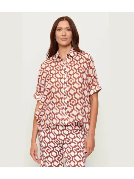 MM Ing BCHARIETE | Relaxed fit selyem hozzáadásával piros