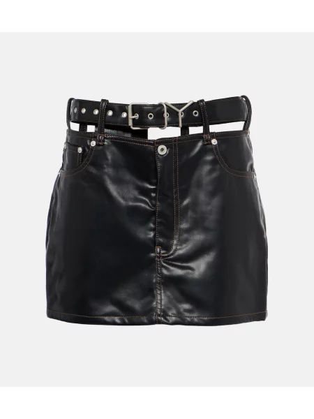 Kožená sukně Y/project černé