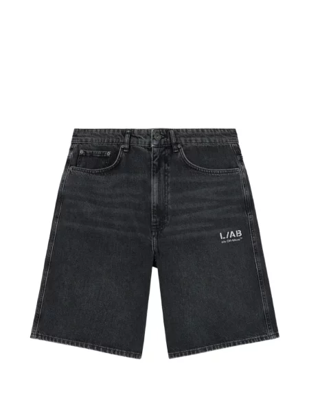 Pantaloni scurți din denim L/ab C/o Off-white alb