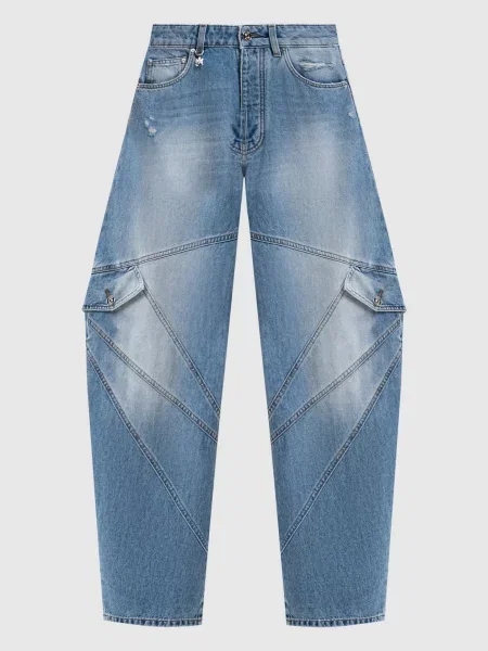 Джинси-банани з ефектом потертості Amiri сині