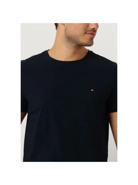 Koszulka polo Tommy Hilfiger ze stretchu niebieska