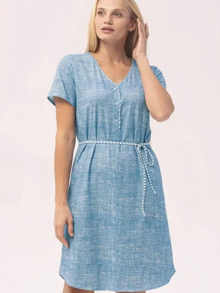 Женская домашняя туника блакитна