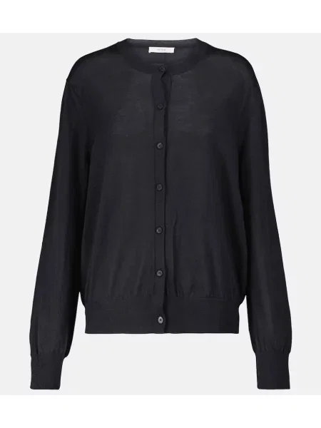 Cardigan The Row din cașmir albastru