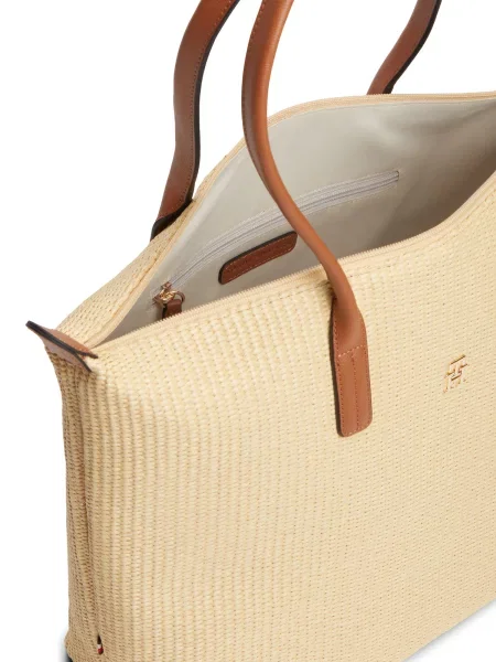 Geantă shopper Tommy Hilfiger bej