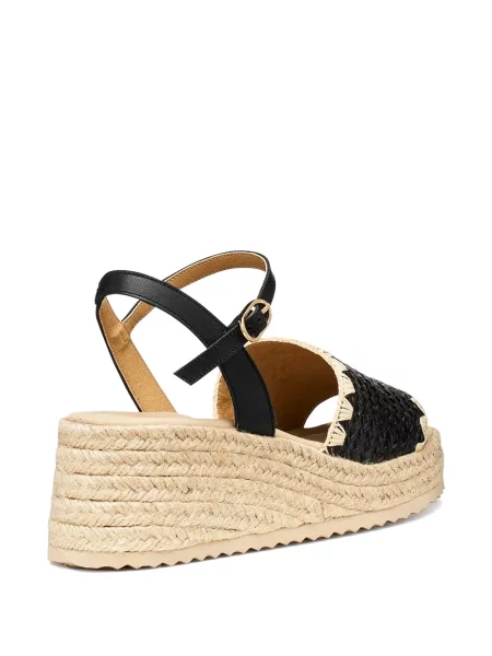Espadrile Geox cu bretele negru