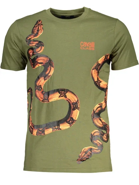 Tricou Cavalli Class scurt verde