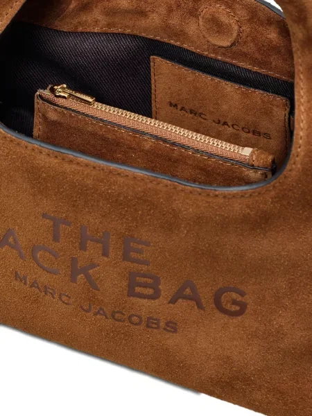 Geantă Marc Jacobs din piele de căprioară maro