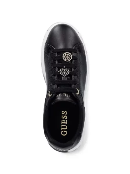 Sneakerși Guess cu autograf negru