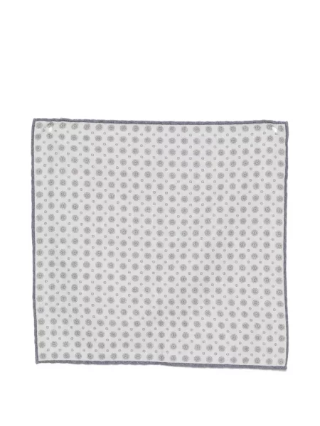 Fular Eleventy cu imprimeu geometric gri