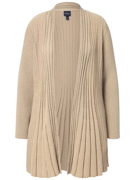 Ulla Popken Geacă tricotată bej