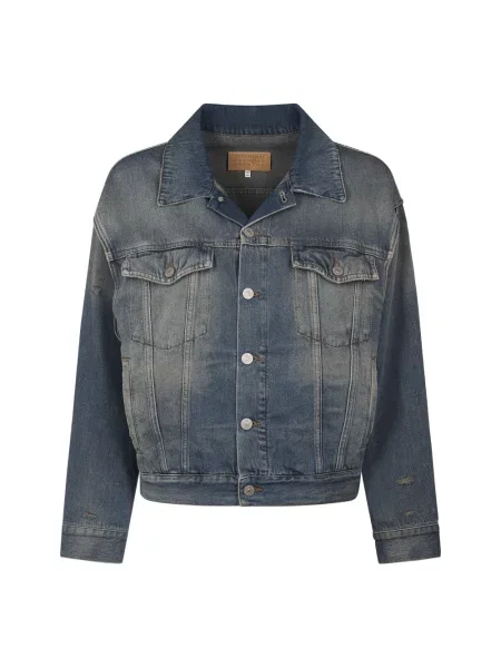 Maison Margiela kurtka jeansowa przejściowa oversize niebieski