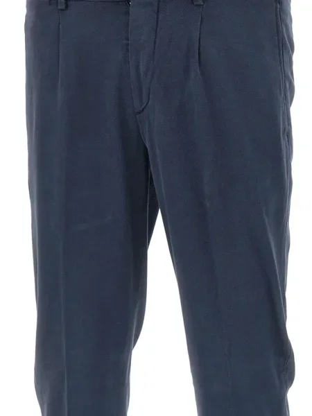 Pantaloni Devore plisate albastru