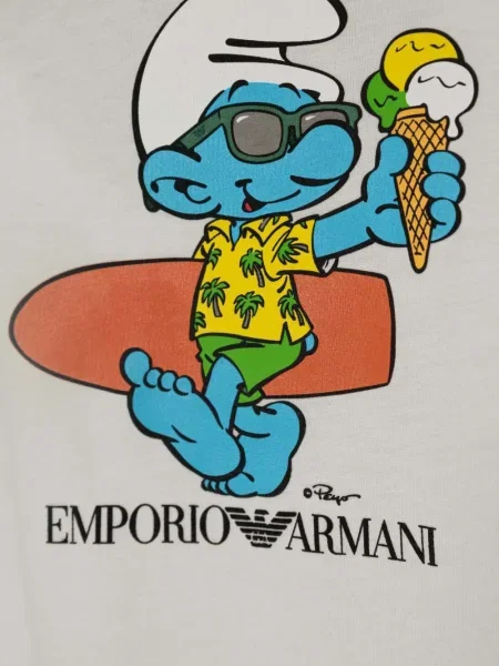 Koszulka dziecięca Emporio Armani biała