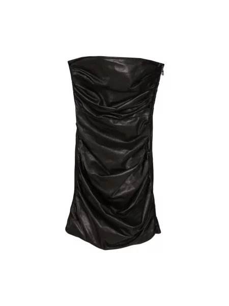 Sukienka mini Amiri skórzana czarna