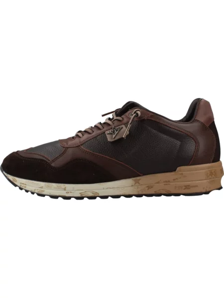 Sneakersy Cetti skórzane brązowe