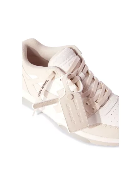 Sneakersy Off-white skórzane biznesowe białe