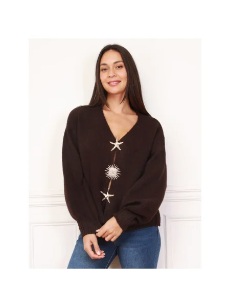 Pulover La Modeuse maro