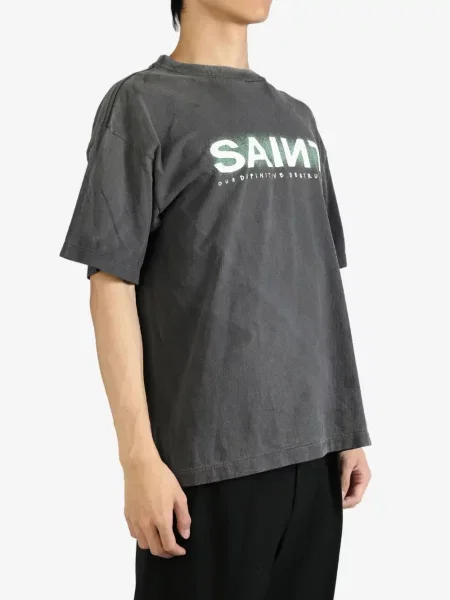 Raštuotas marškinėliai Saint Mxxxxxx pilka