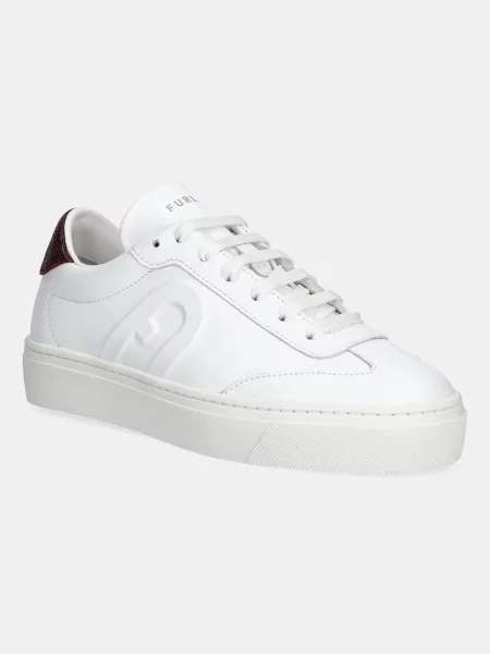 Кожени маратонки Furla Enjoy Lace-Up Sneaker бяло