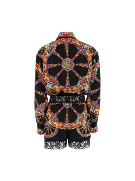 Satynowy kombinezon Dolce And Gabbana z nadrukiem