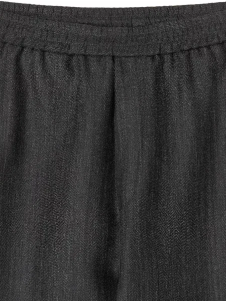 Pantaloni Barena cu model herringbone gri