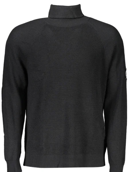 Golf kołnierzykowy sweter z golfem Calvin Klein zwężany czarny