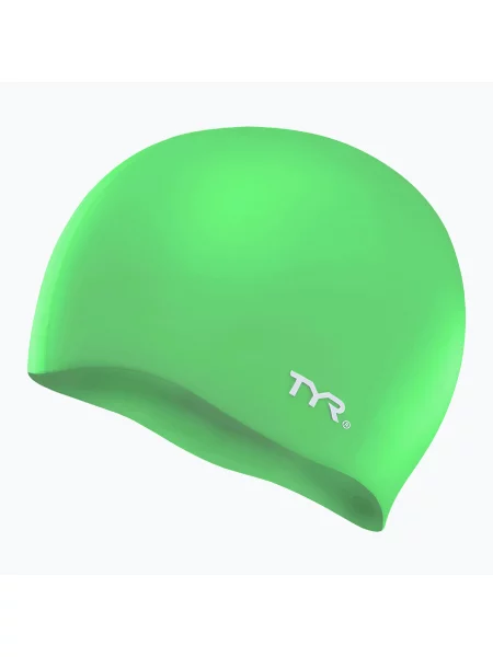 Детска шапка за плуване TYR Wrinkle-Free Silicone apple green зелено