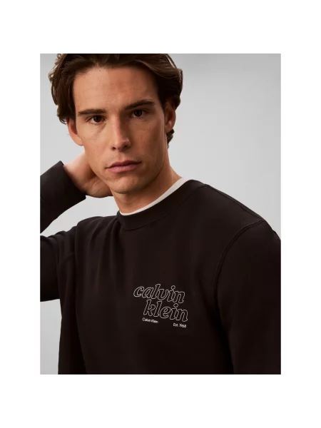 Calvin Klein Jeans Mikina / biela čierna