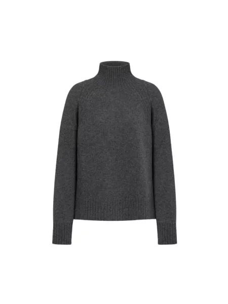 Sweter z golfem Dondup wełniany do golfa szary