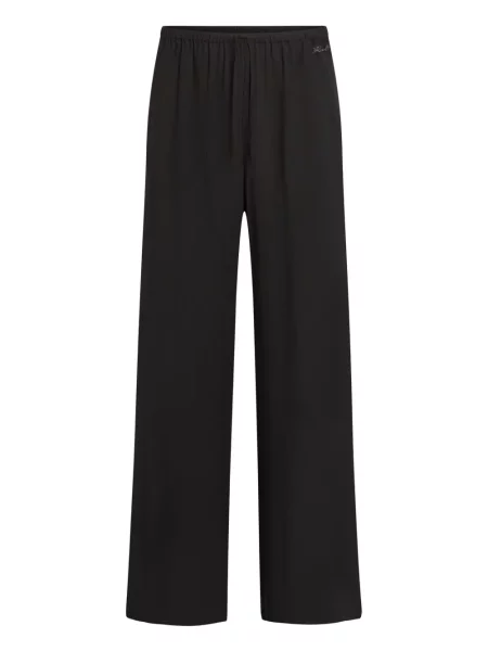 Przezroczyste spodnie Karl Lagerfeld czarne