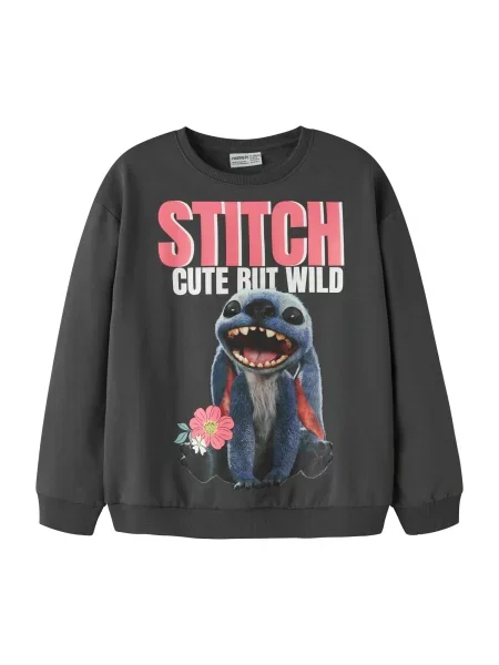 NAME IT Sweater majica NKFJYNI STITCH tamno plava / malina / crna / prljavo bijela