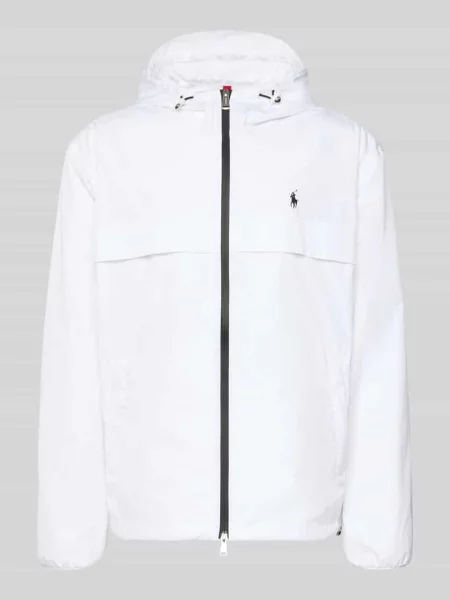 Kurtka przeciwdeszczowa o kroju regular fit z wyhaftowanym logo Polo Ralph Lauren biała