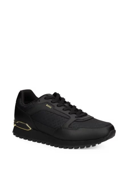 Sneakerși Boss cu imagine negru