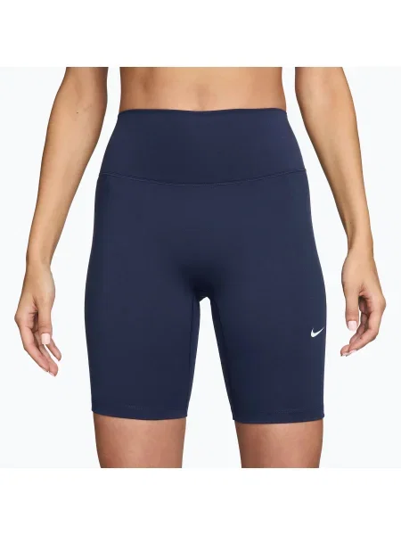Pantaloni scurți pentru femei Nike One High-Waisted Biker 8" midnight navy/white alb