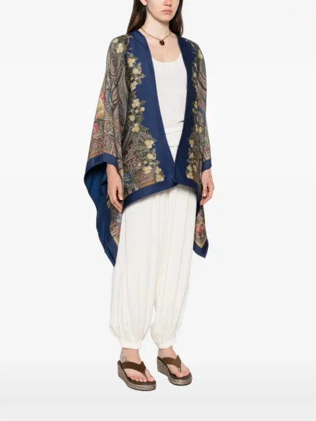 Geacă Etro cu imagine cu model paisley albastru