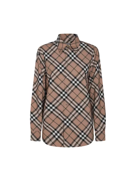 Koszula Burberry w kratę beżowa