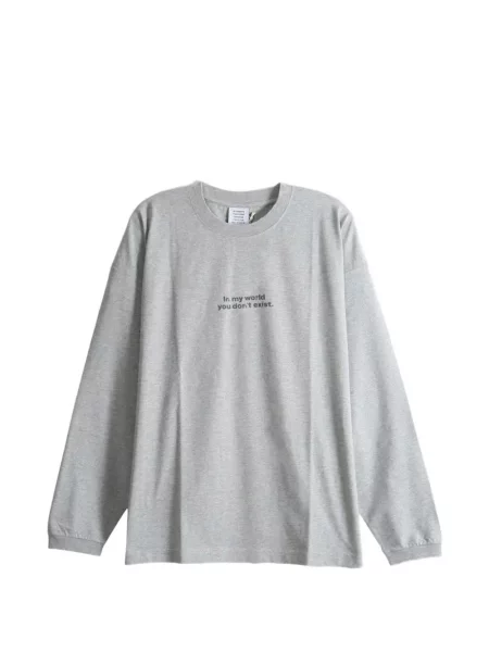 Lung tricou Vetements cu imagine gri