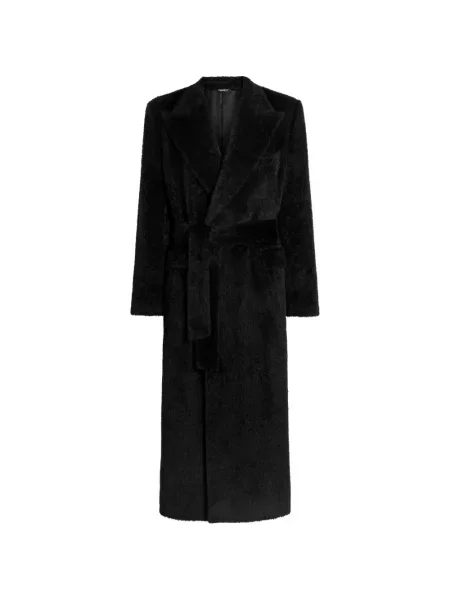 Palton Dolce & Gabbana cu două rânduri de nasturi negru