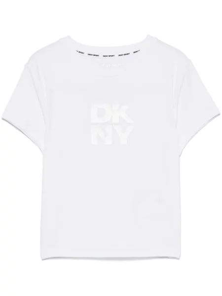 Cropp tricou Dkny alb