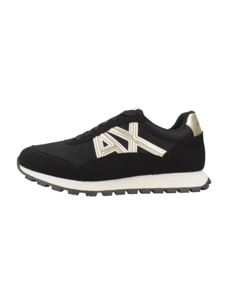 ARMANI EXCHANGE Niske tenisice zlatna / crna bijela