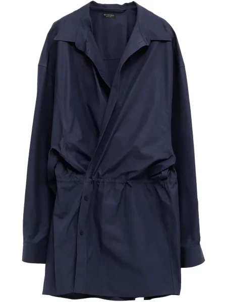 Mała mały sukienka koszulowa Balenciaga garniturowa niebieska