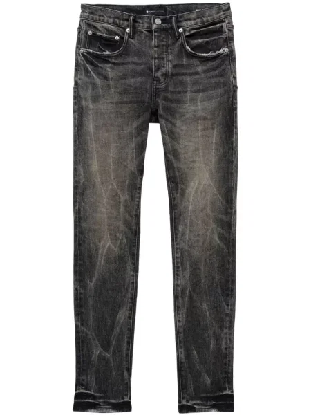 Blugi skinny Purple Brand cu talie joasă negru