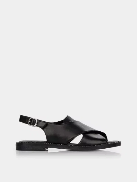 Кожаные босоножки Remonte черные