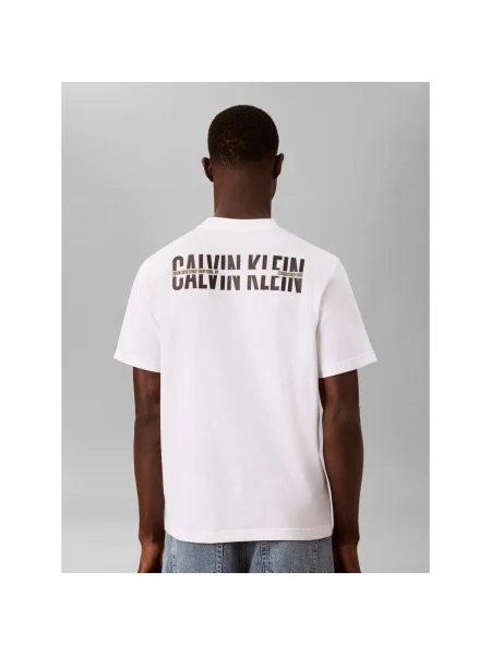 Retro tričko Calvin Klein Jeans biela