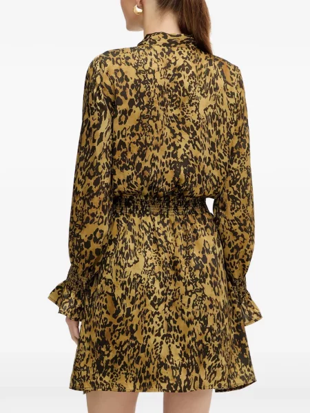 Rochie mini Morgan cu imprimeu animal print galben