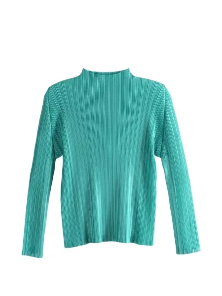 Top Pleats Please Issey Miyake plisat verde