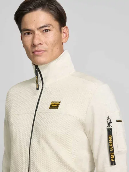 Bluza rozpinana ze stójką i naszywką z logo Pme Legend biała