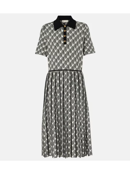 Sukienka Tory Burch żakardowa garniturowa biała