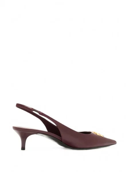 Pantofi cu toc Tory Burch slingback cu autograf roșu