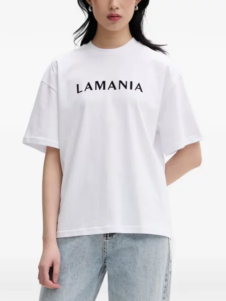 Tricou La Mania cu imagine alb